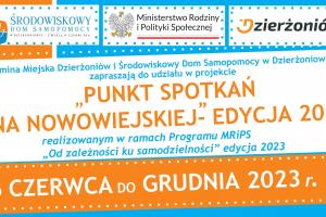 plakat projektu edycja 2023 Punkt Spotkań na Nowowiejskiej