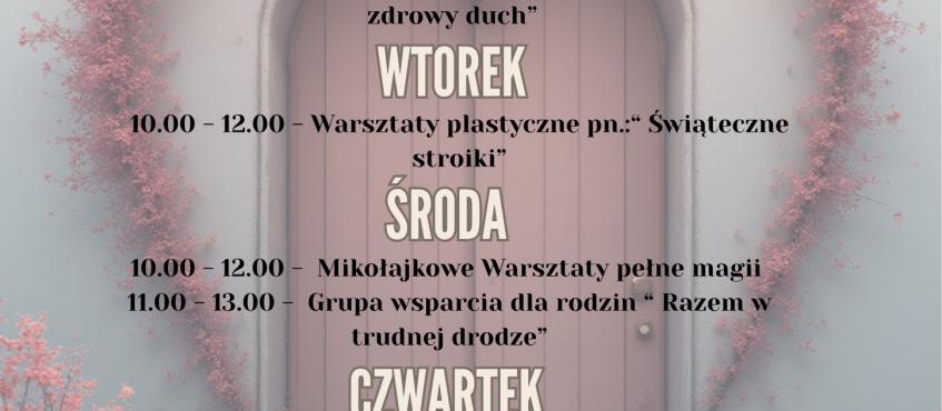 Plakat na Dni Otwarte w ŚDS