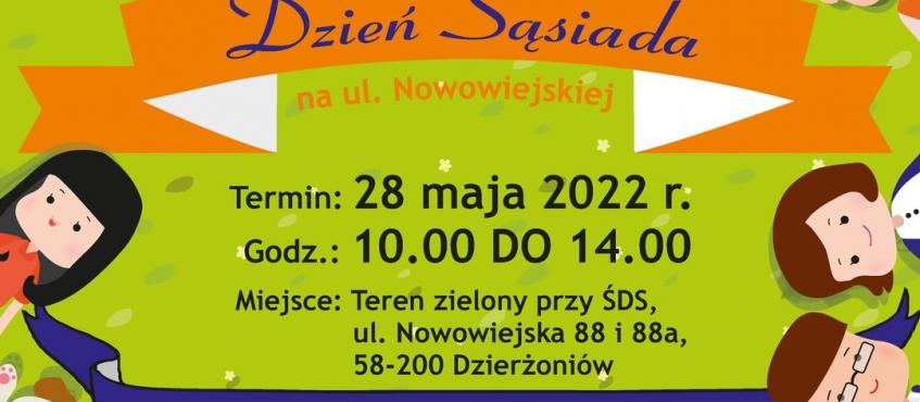 plakat informujący o festynie w Środowiskowym Domu Samopomocy w Dzierżoniowie